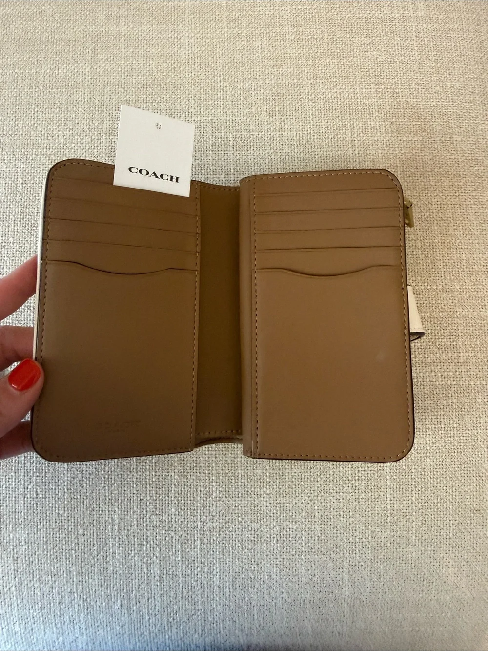 Coach Tabby Wallet in Cream - Picture 6 of 8